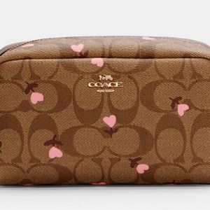 COACH HEARTS SIGNATURE COSMETIC BAG
